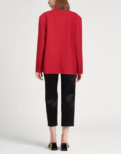 Erika Cavallini Woman Blazer Red Size 6 Polyester, Wool, Elastane