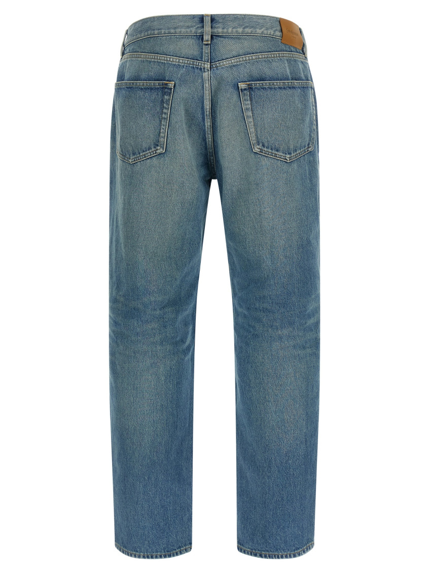 Saint Laurent - cotton straight-leg jean