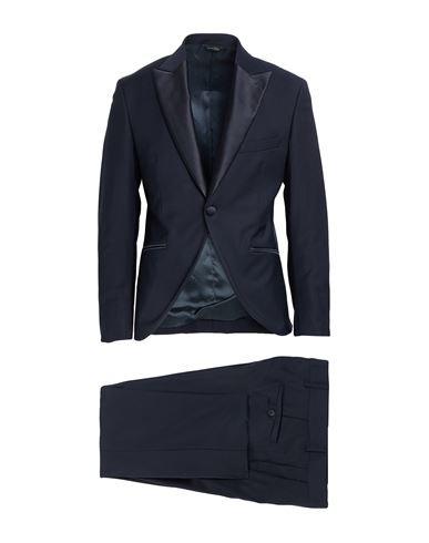 Man Suit Midnight blue Size 38 Polyester, Virgin Wool, Lycra
