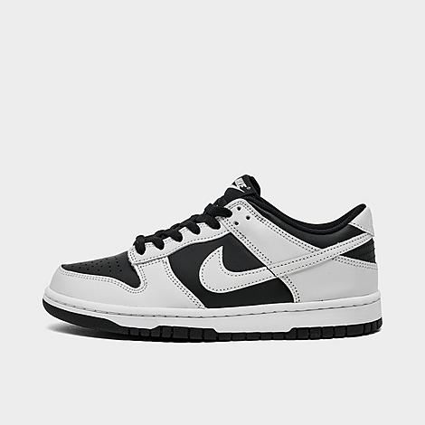 Big Kids Dunk Low Casual Shoes in Black/Platinum Tint/White