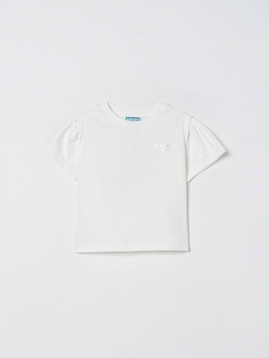 Puff-sleeve T-shirt - White