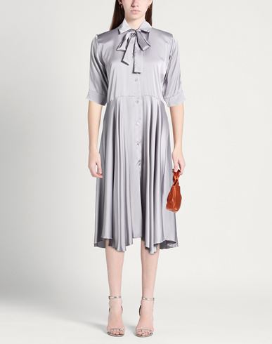 Woman Midi dress Light grey Size 6 Polyester, Elastane