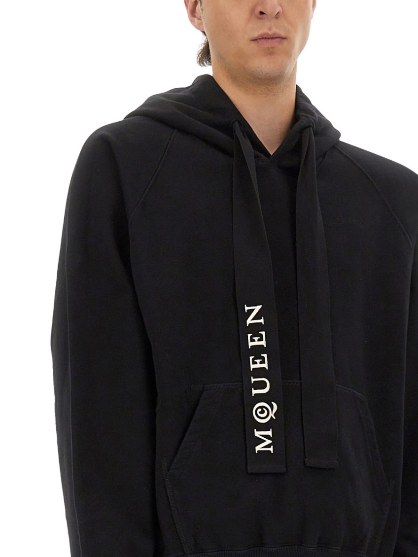 Black Regular Logo Hoodie