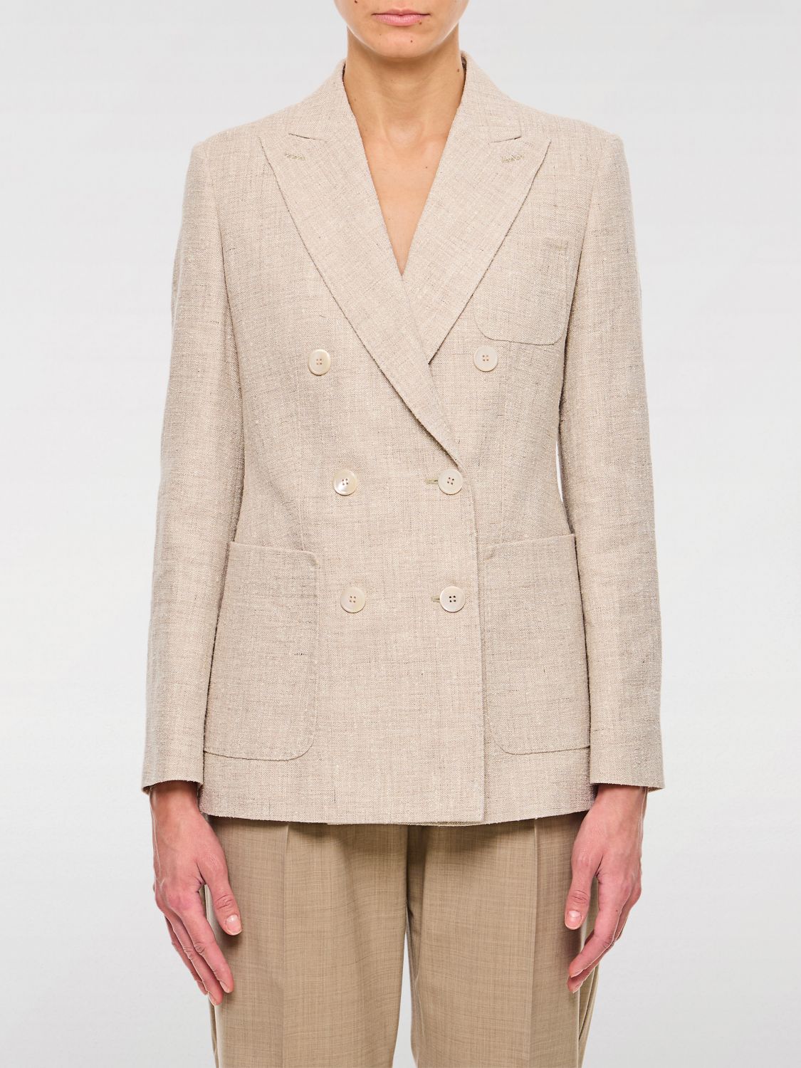 Blazer MAX MARA Woman color Beige
