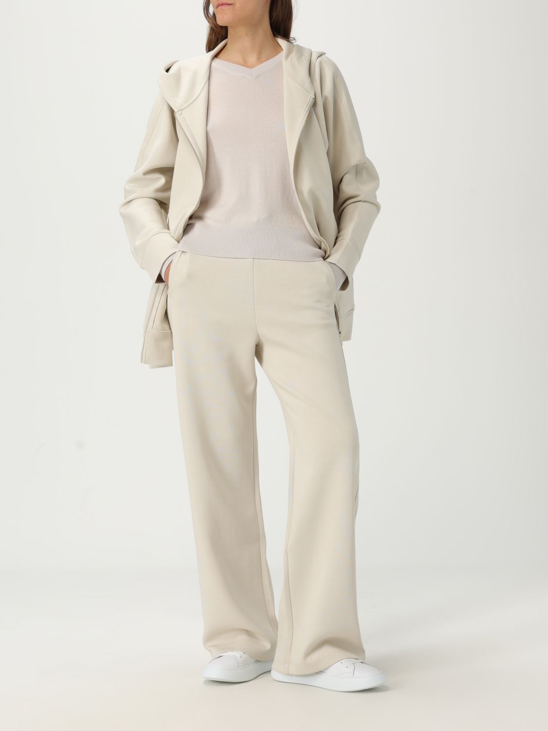 Drawstring-waist track pants - Neutrals