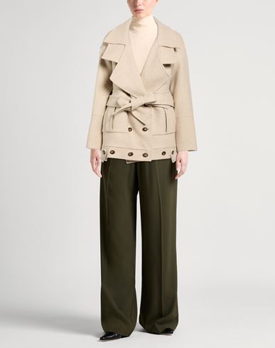 Woman Coat Beige Size S Wool, Cashmere