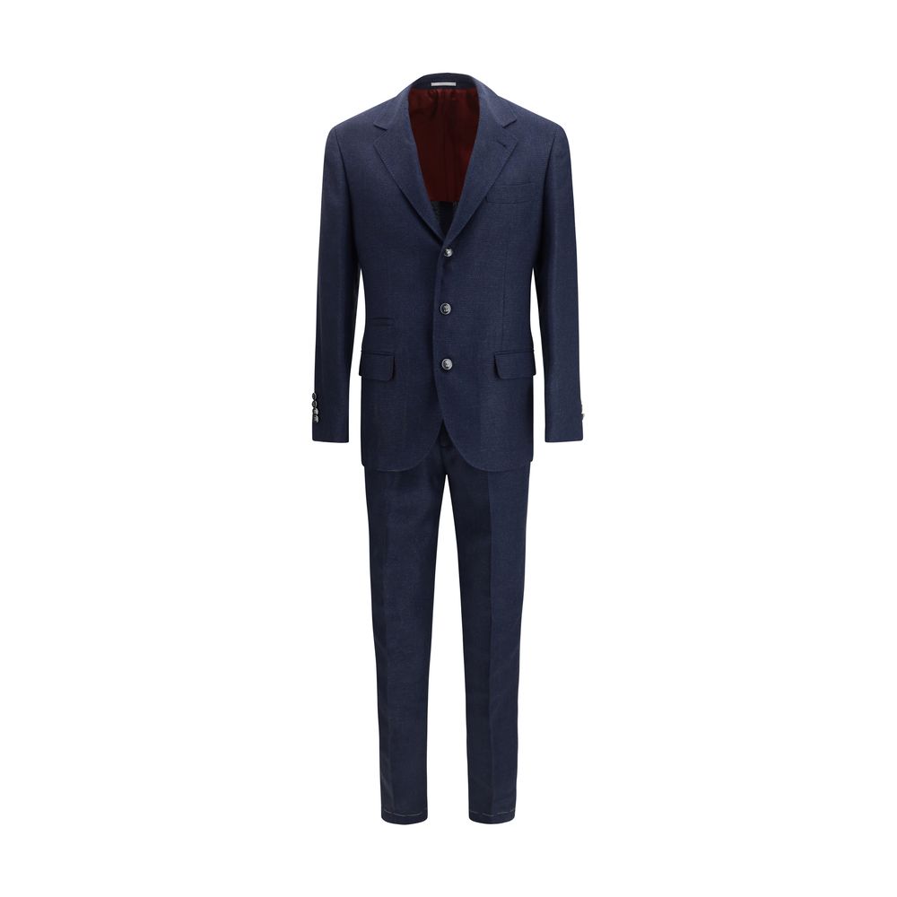 Wool Blend Two-Piece Suit — Blue