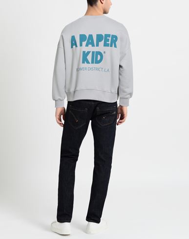 Man Sweatshirt Light grey Size M Cotton