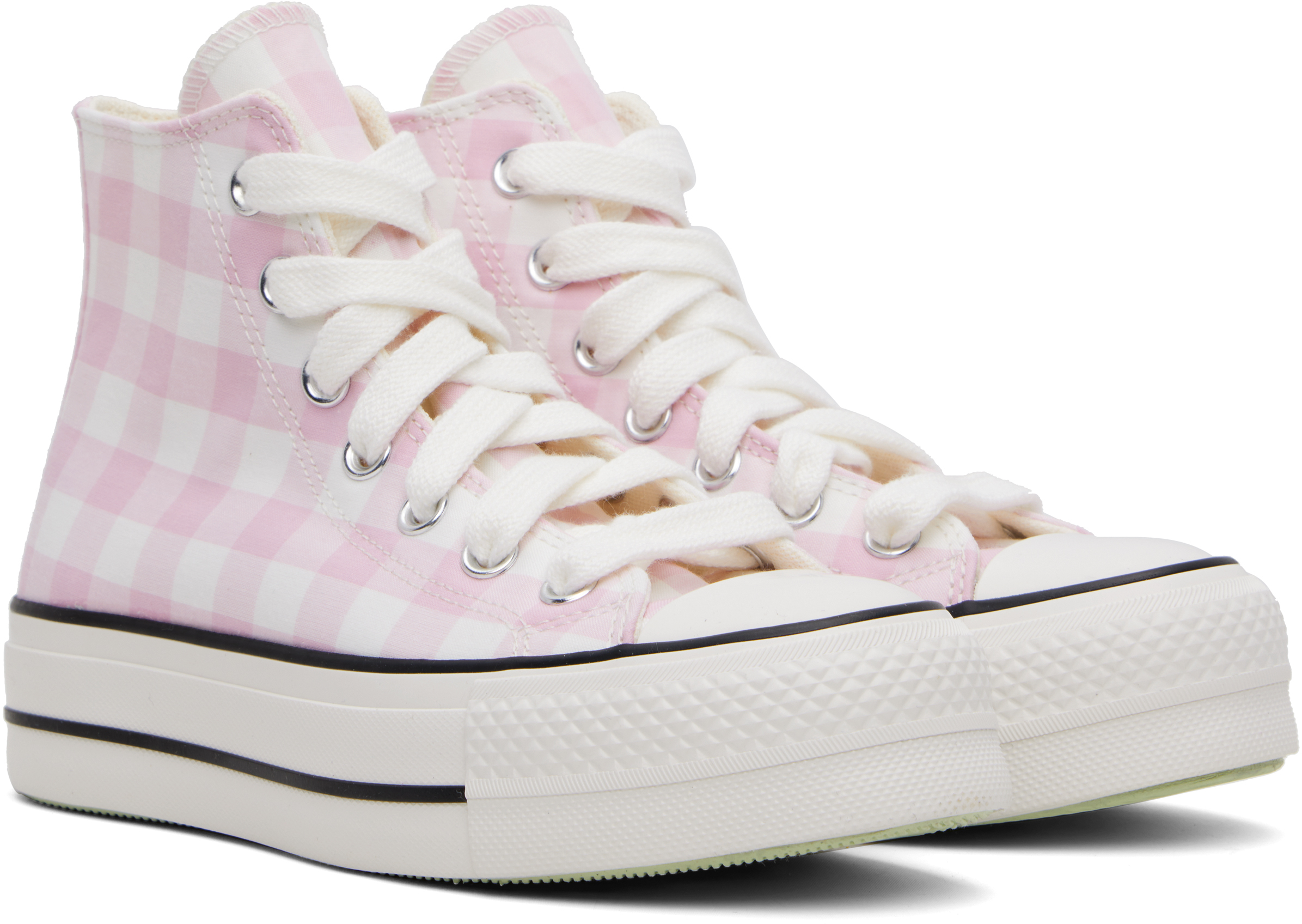 Pink & White Chuck Taylor All Star Gingham Sneakers