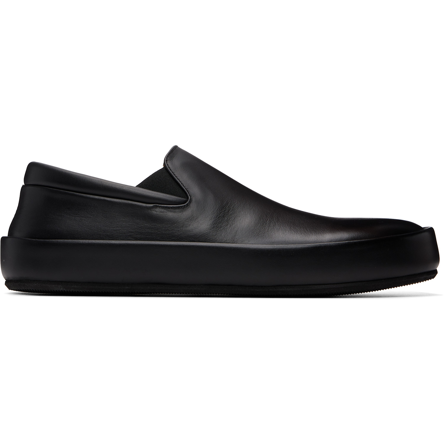 Black Cassapelle Leather Slip On Sneakers