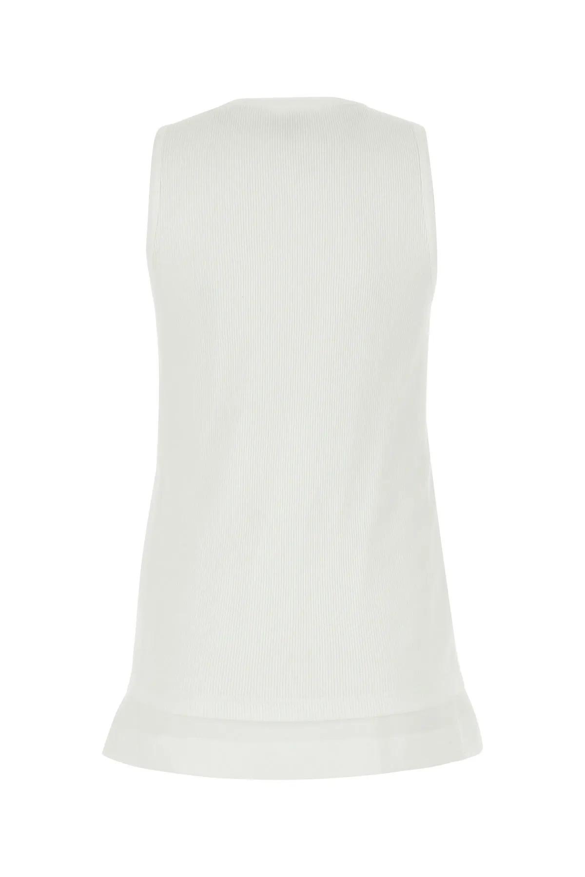 White Jersey Top