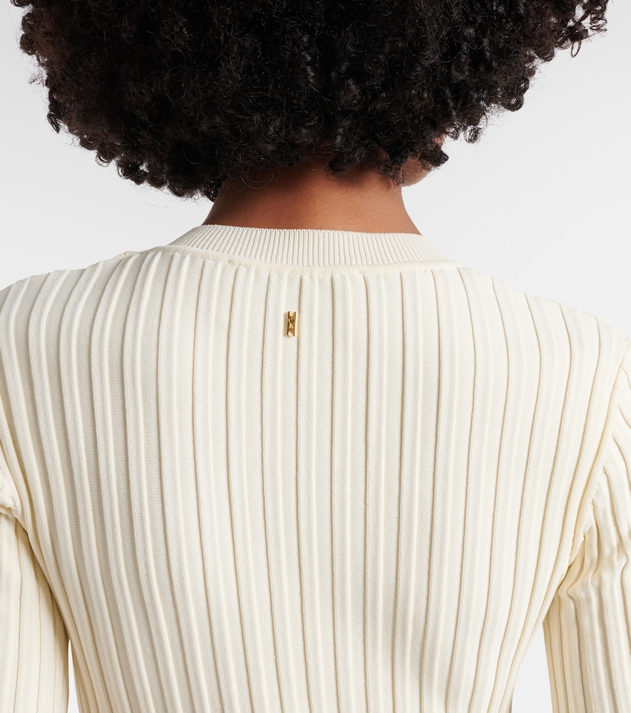 Ribbed-knit minidress