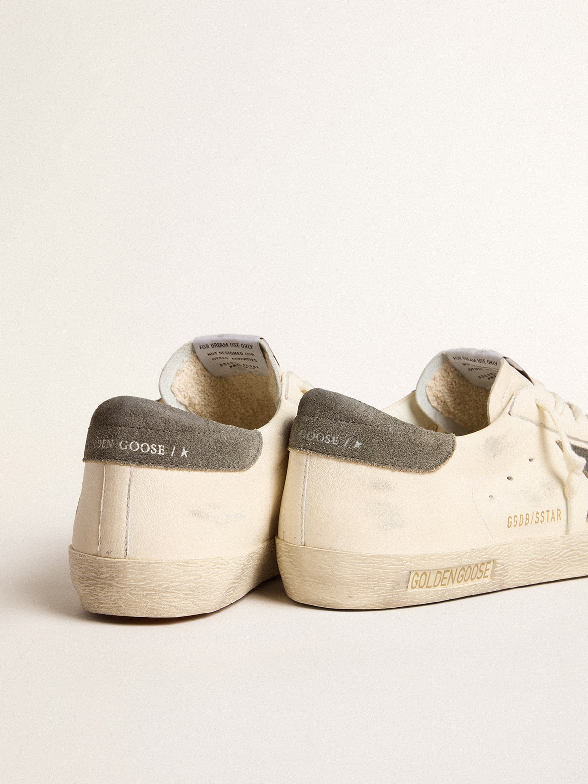Golden Goose - Super-star In Nappa With Gray Suede Star And Heel Tab, Man