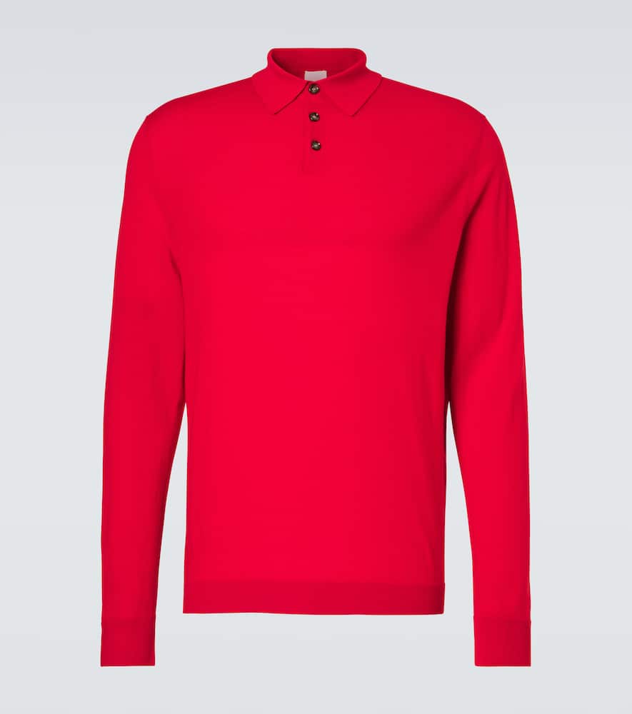 Virgin wool polo shirt