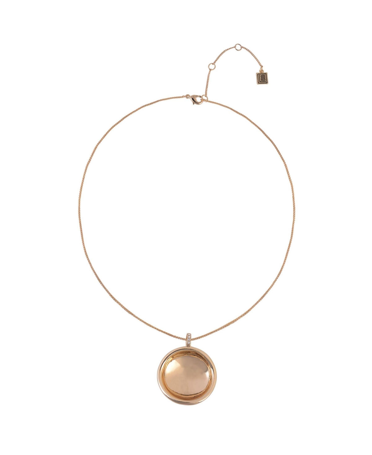 Fold Tone Pendant Necklace