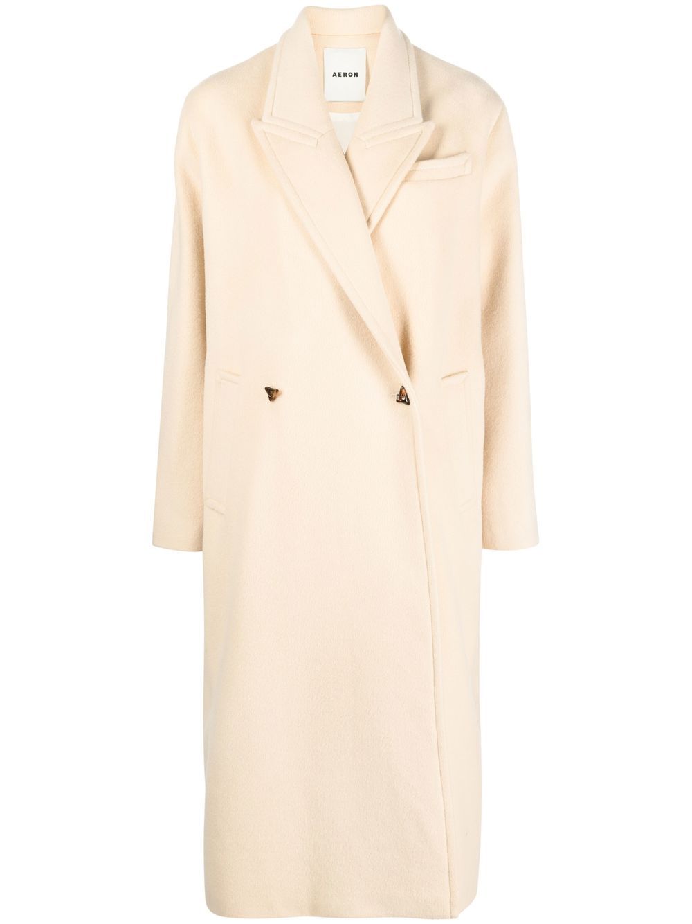 Haven double-breasted wool coat - Neutrals