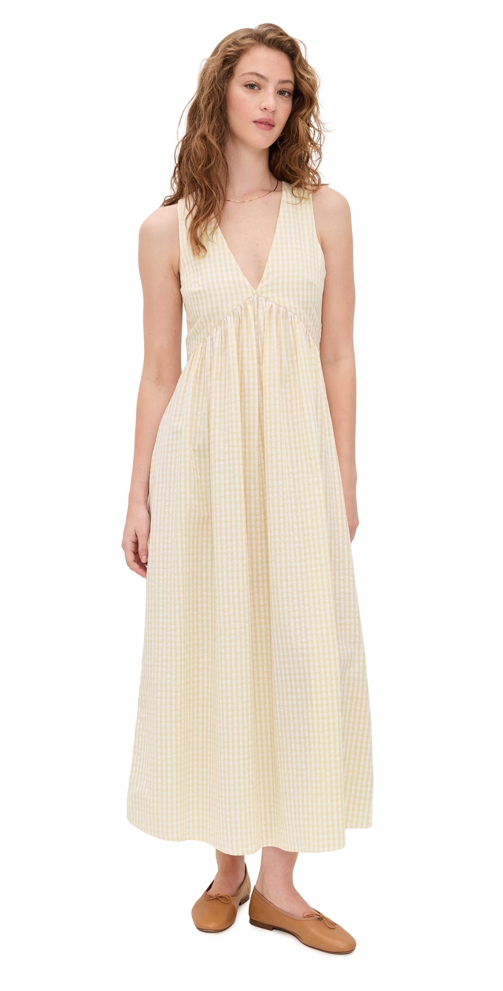 Lune Midi Dress Butter Textured Gingham