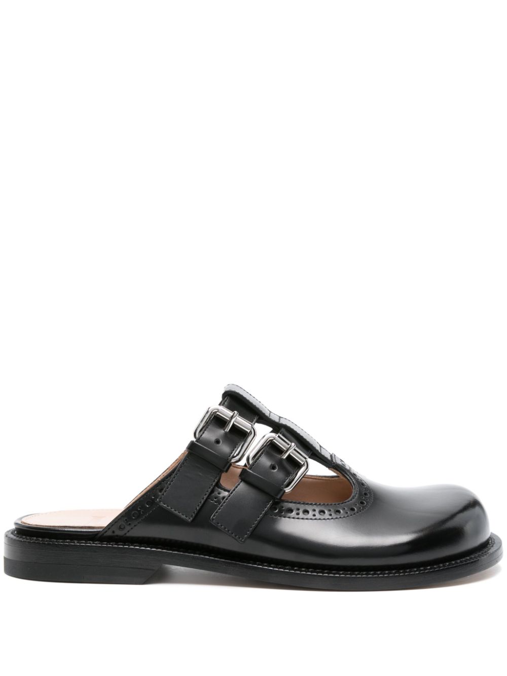 Campo leather Mary Jane mules - Black