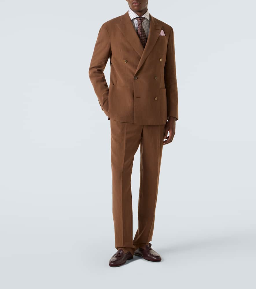 Linen tapered pants
