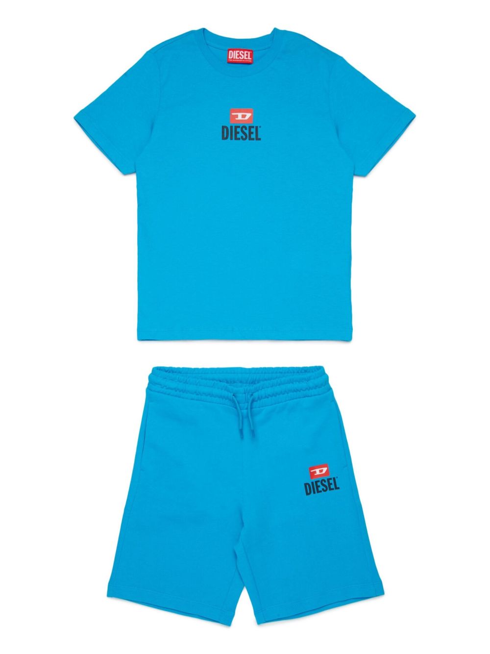 Logo t-shirt and bermuda shorts set - Green