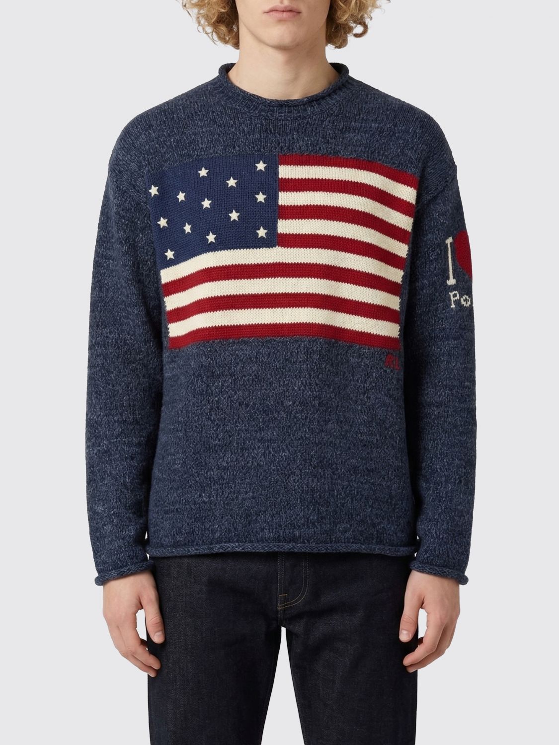 Sweater Men color Blue