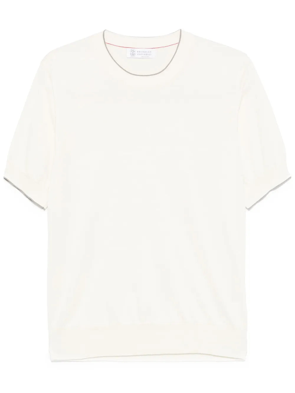 Fine-Knit Cotton T-Shirt — Ecru