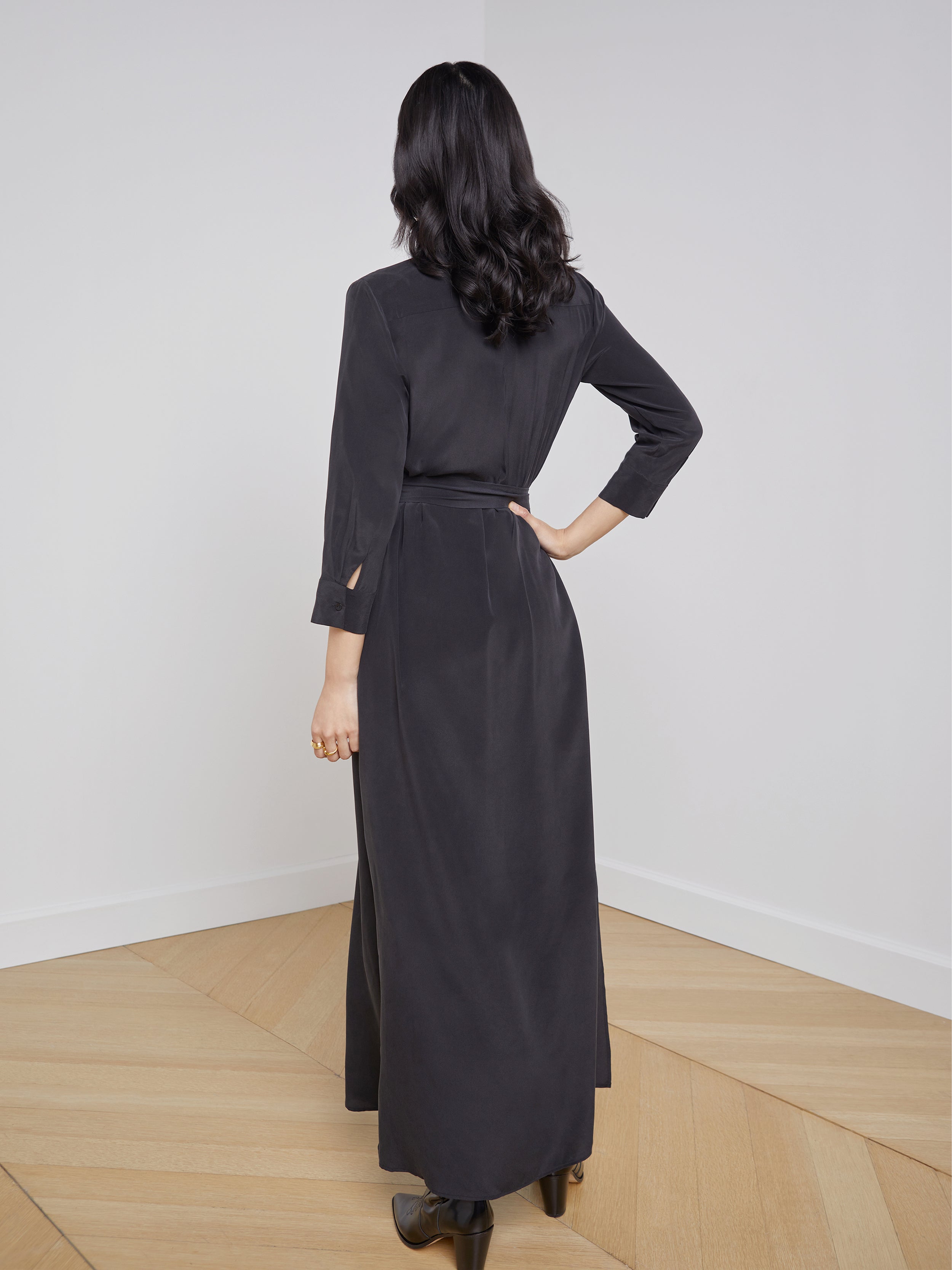 Cameron Shirt Dress In Black