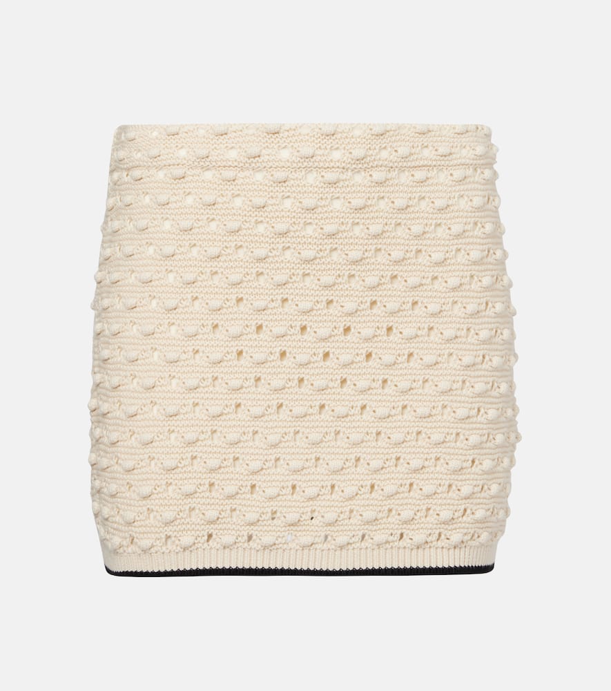 Bauble pointelle cotton miniskirt