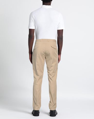 Man Pants Beige Size 34 Cotton, Linen, Elastane
