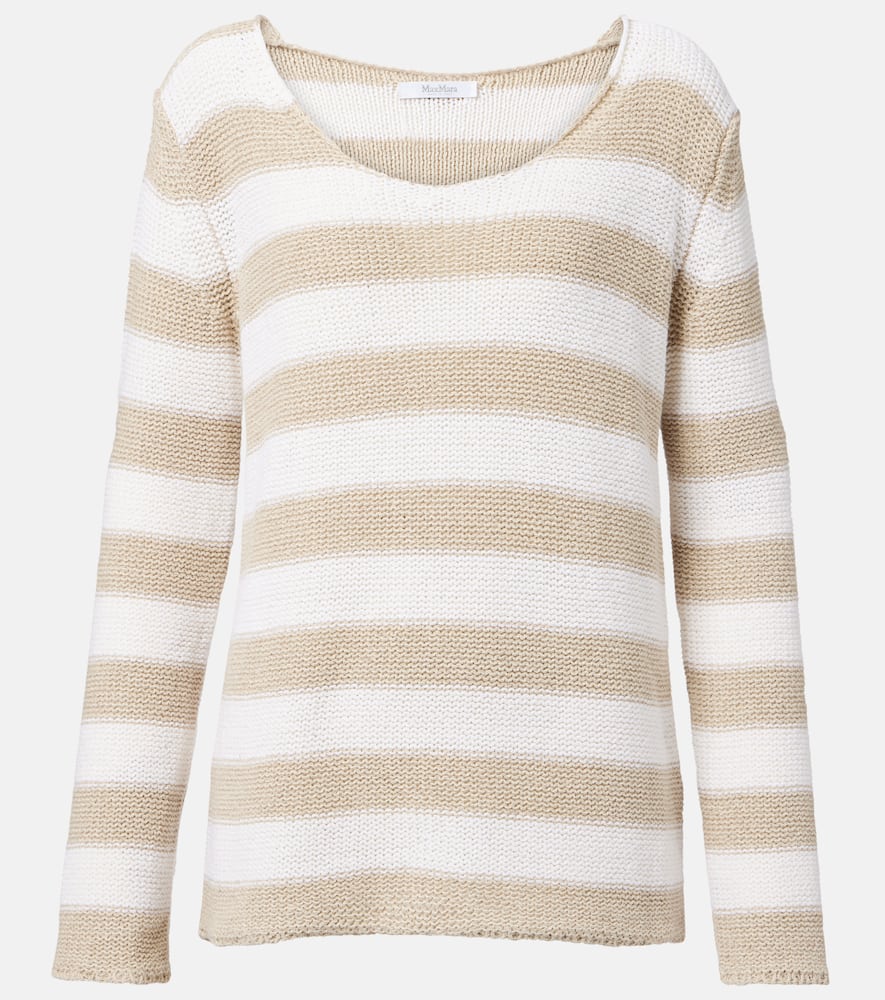 Max Mara Palazzi striped linen and cotton sweater