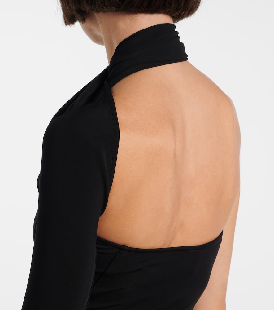 Courrèges One-shoulder crêpe maxi dress