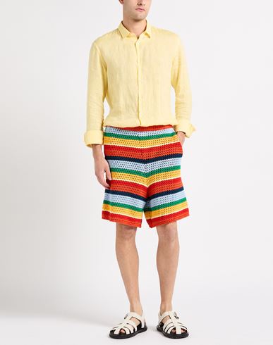 Man Shorts & Bermuda Shorts Orange Size 28 Cotton
