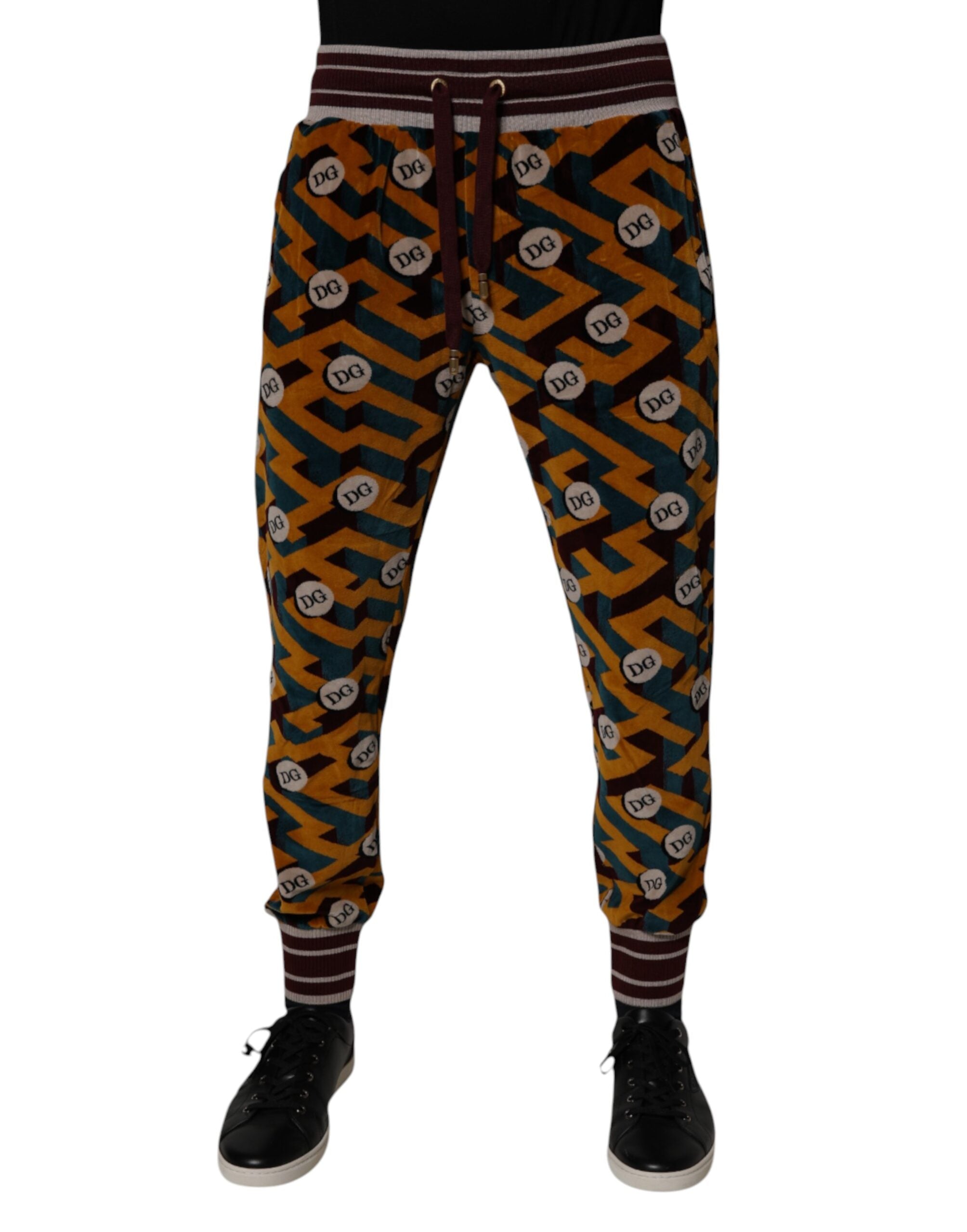 Logo-Monogram Jacquard Joggers — Orange