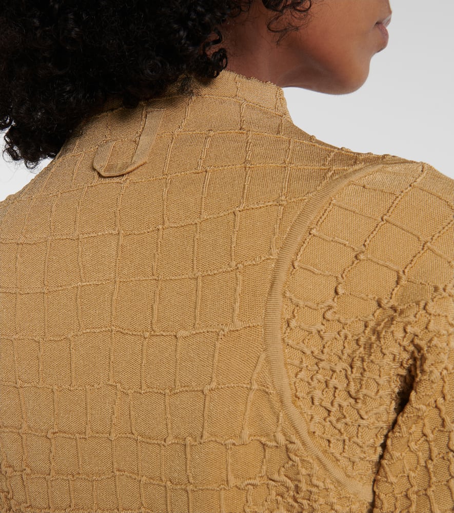 Scala croc-effect cardigan