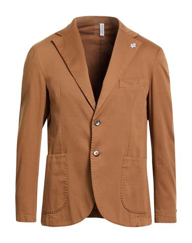 Man Blazer Camel Size 36 Cotton, Elastane