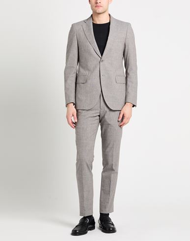 Man Suit Grey Size 42 Wool, Cotton, Linen, Elastane