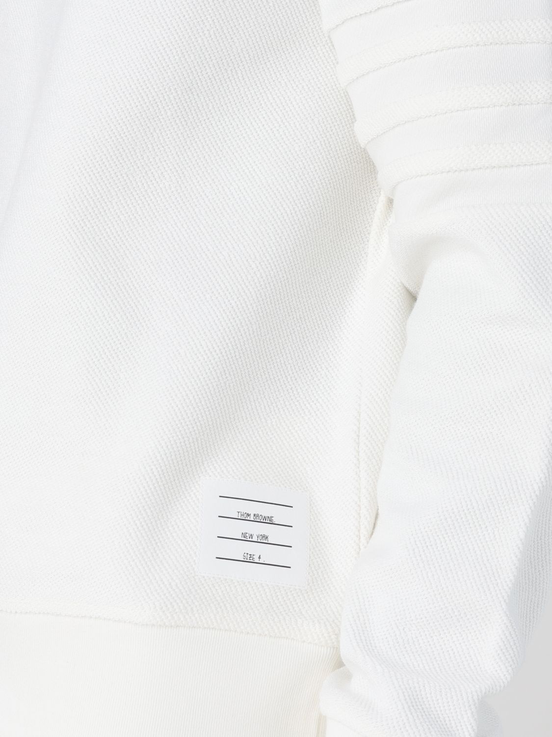 Cotton Four Bar Crewneck Sweatshirt