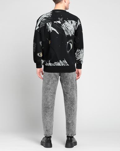 Man Sweatshirt Black Size L Polyamide, Cotton