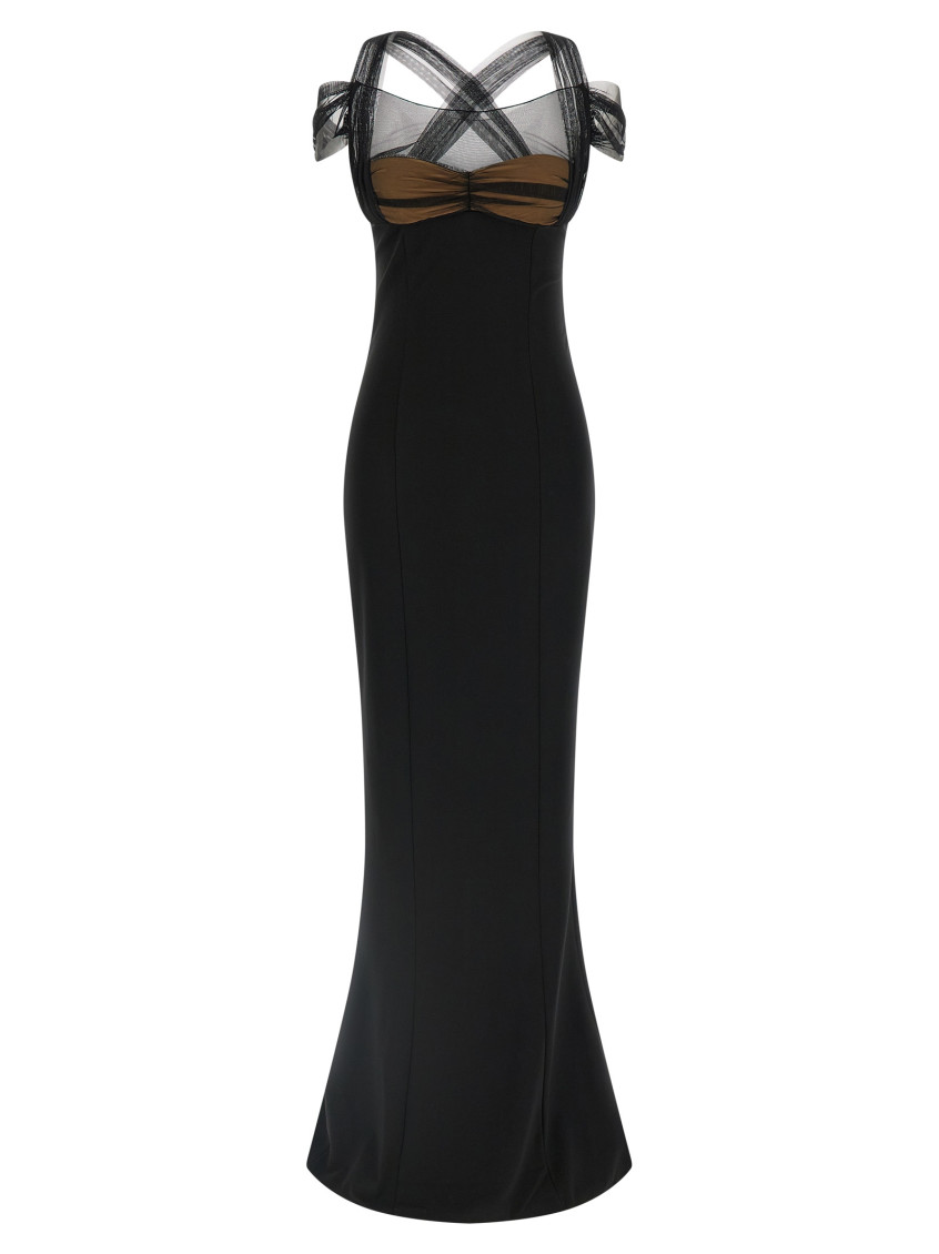 Draped Padded Cup Maxi Dress
