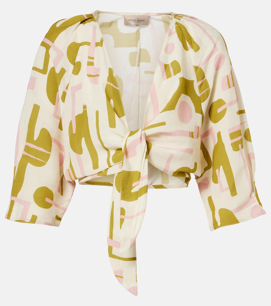 Balearic printed crop top