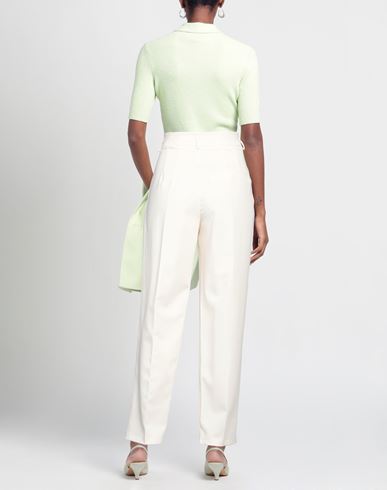 Souvenir Woman Pants Ivory Size M Polyester, Viscose, Elastane