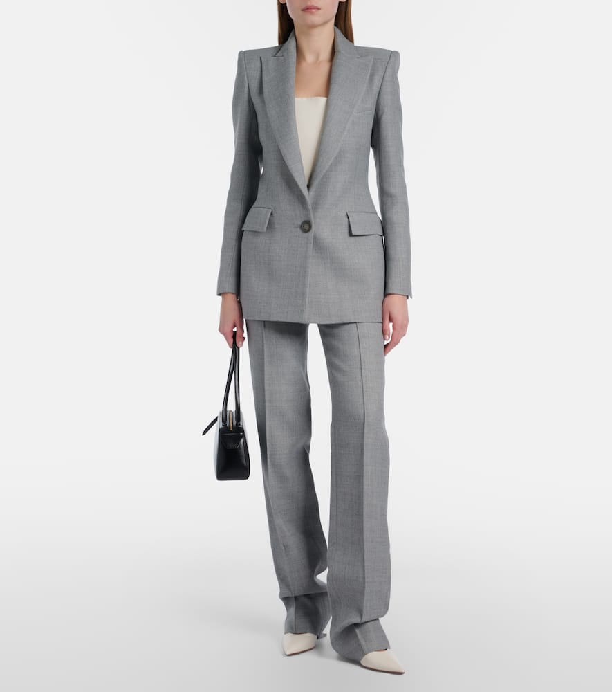 Mid-rise straight pants