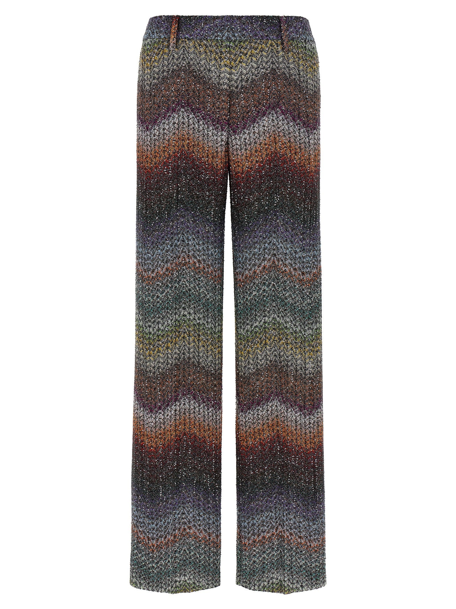 Zigzag Lamé Viscose Pants