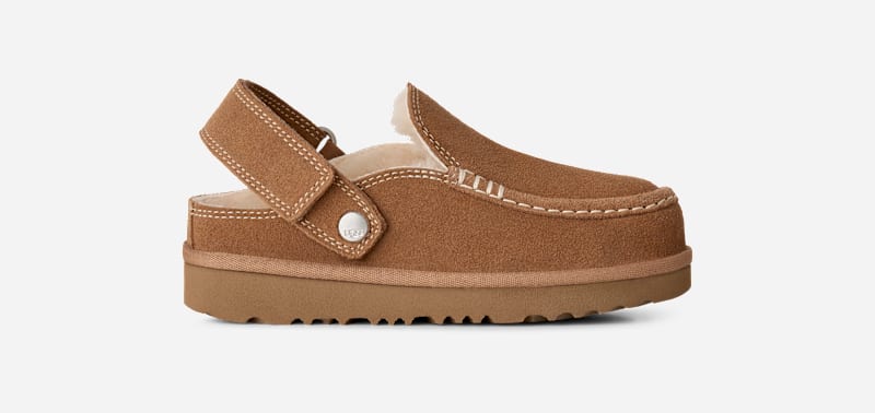 ® Kids' Goldenstar Evelina Clog Sheepskin Shoes in Chestnut