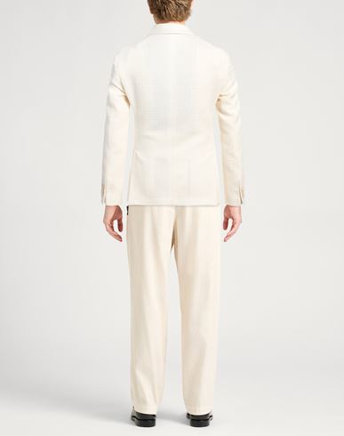 L. b.m. 1911 Man Blazer Cream Size 36 Virgin Wool, Nylon, Viscose
