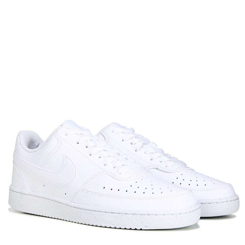 Men's Court Vision Low Sneakers (White/White)