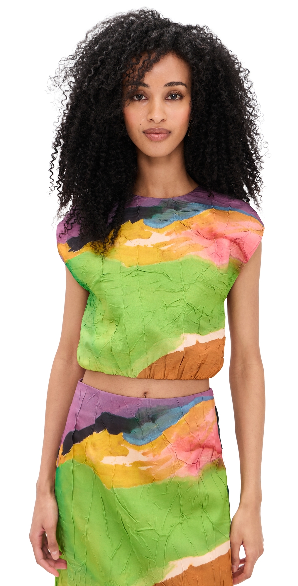 Gisella Satin Crop Top Nature Abhors A Vacuum