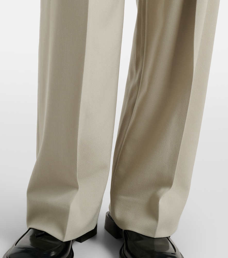 High-rise wide-leg pants