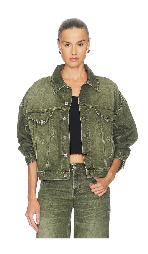 Ksubi Relaxed Trucker Jacket in Green. XS/S. Also in
