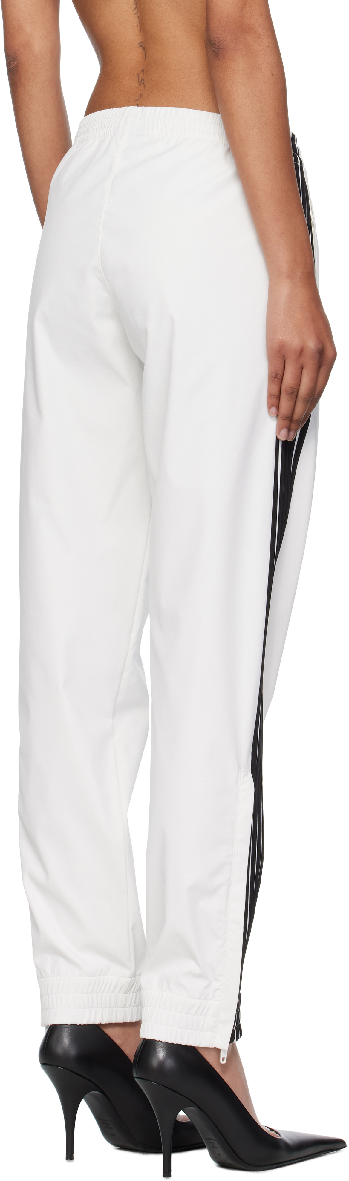 White Striped Track Pants